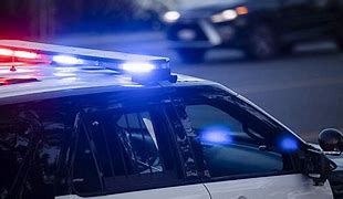 Police car with emergency lights